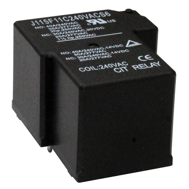 J115F11C240VACS6 CIT Relay and Switch  Power Relays Over 2 Amps